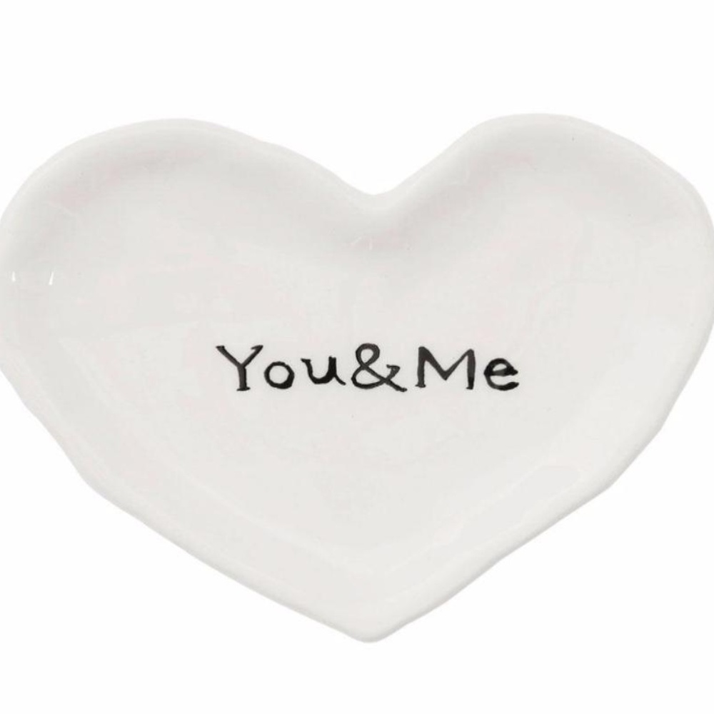 CERAMIC HEART DISH "YOU & ME"